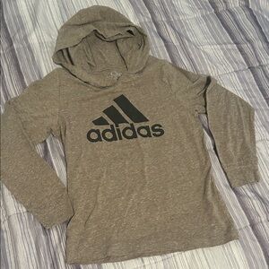 Adidas Heathered Gray Hoodie